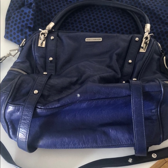 Rebecca Minkoff Navy Leather Bag w Dust Bag - Picture 2 of 3